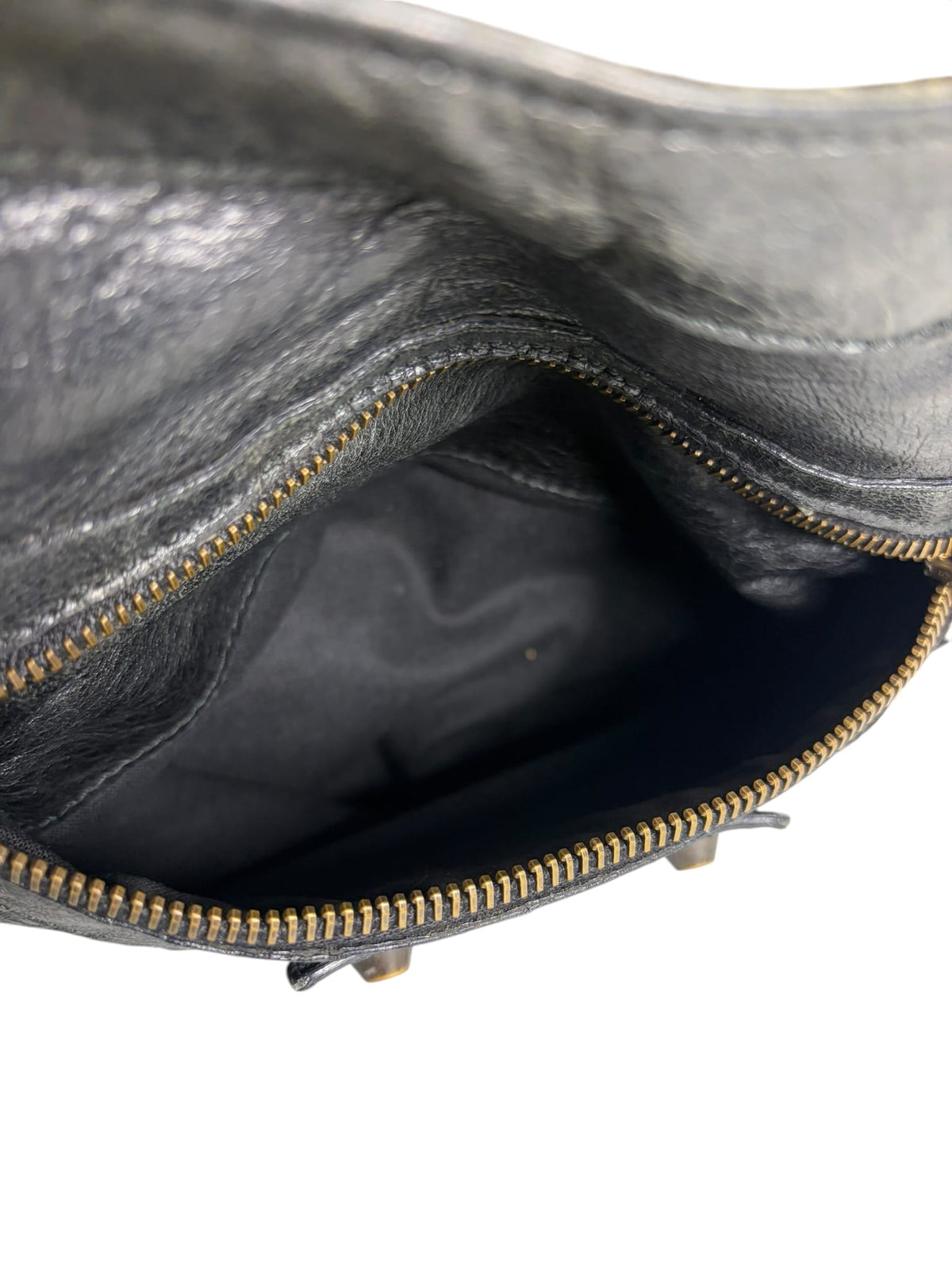 Blanciaga Black Lambskin Velo Moto Handbag