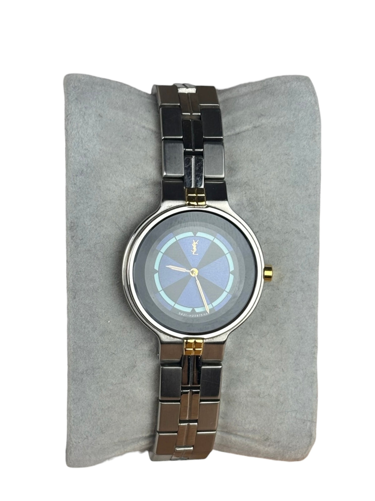 YSL Blue Circle Dial Stainless Band