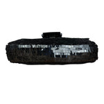 Fendi Vintage Black Sequin Baguette Shoulder Bag