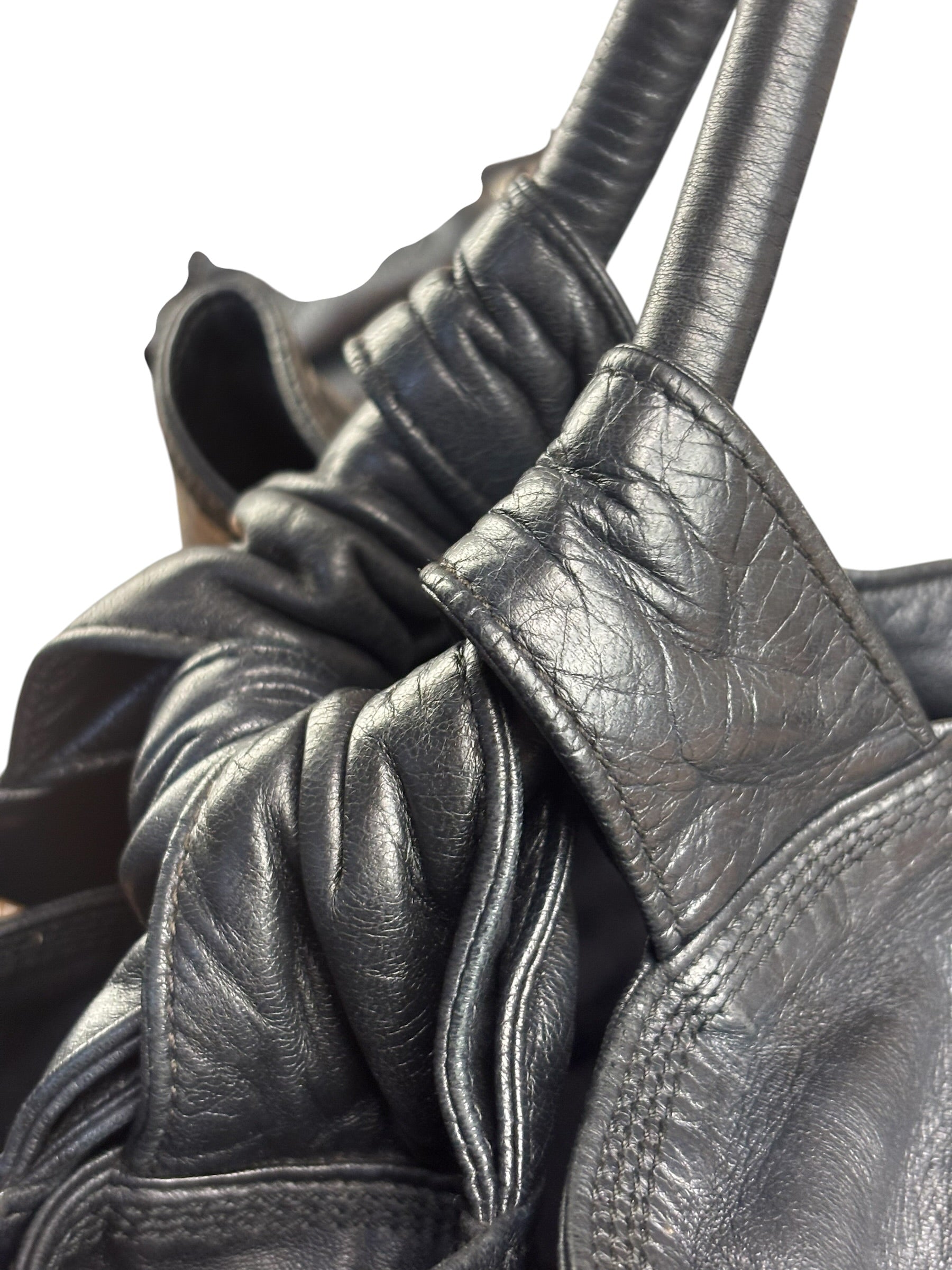 Loewe Black Leather Nappa Aire Shoulder Bag
