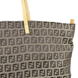 Fendi Vintage FF Canvas Print Zip Shoulder Tote