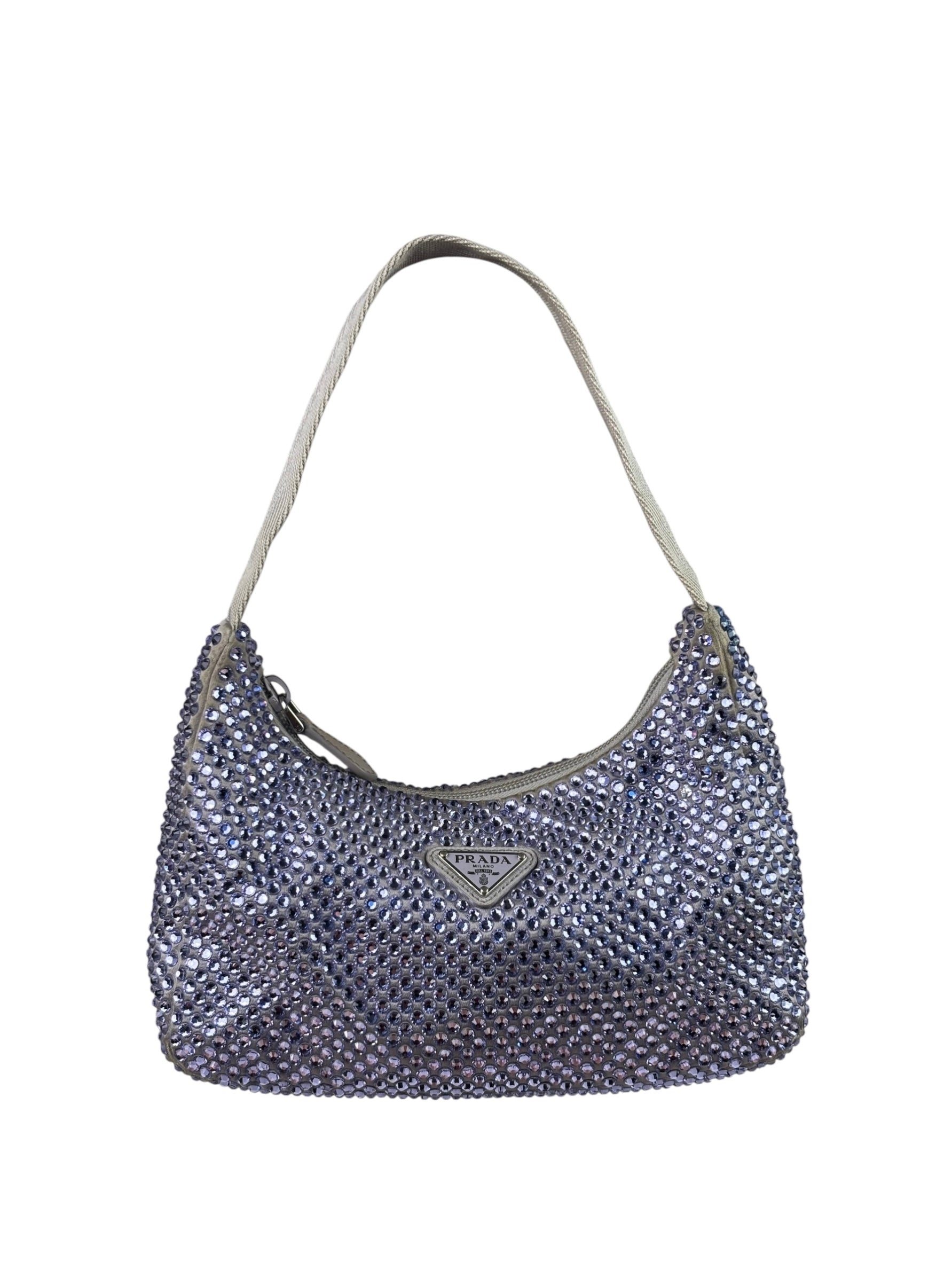 Prada Purple Crystal Re-Edition Pochette