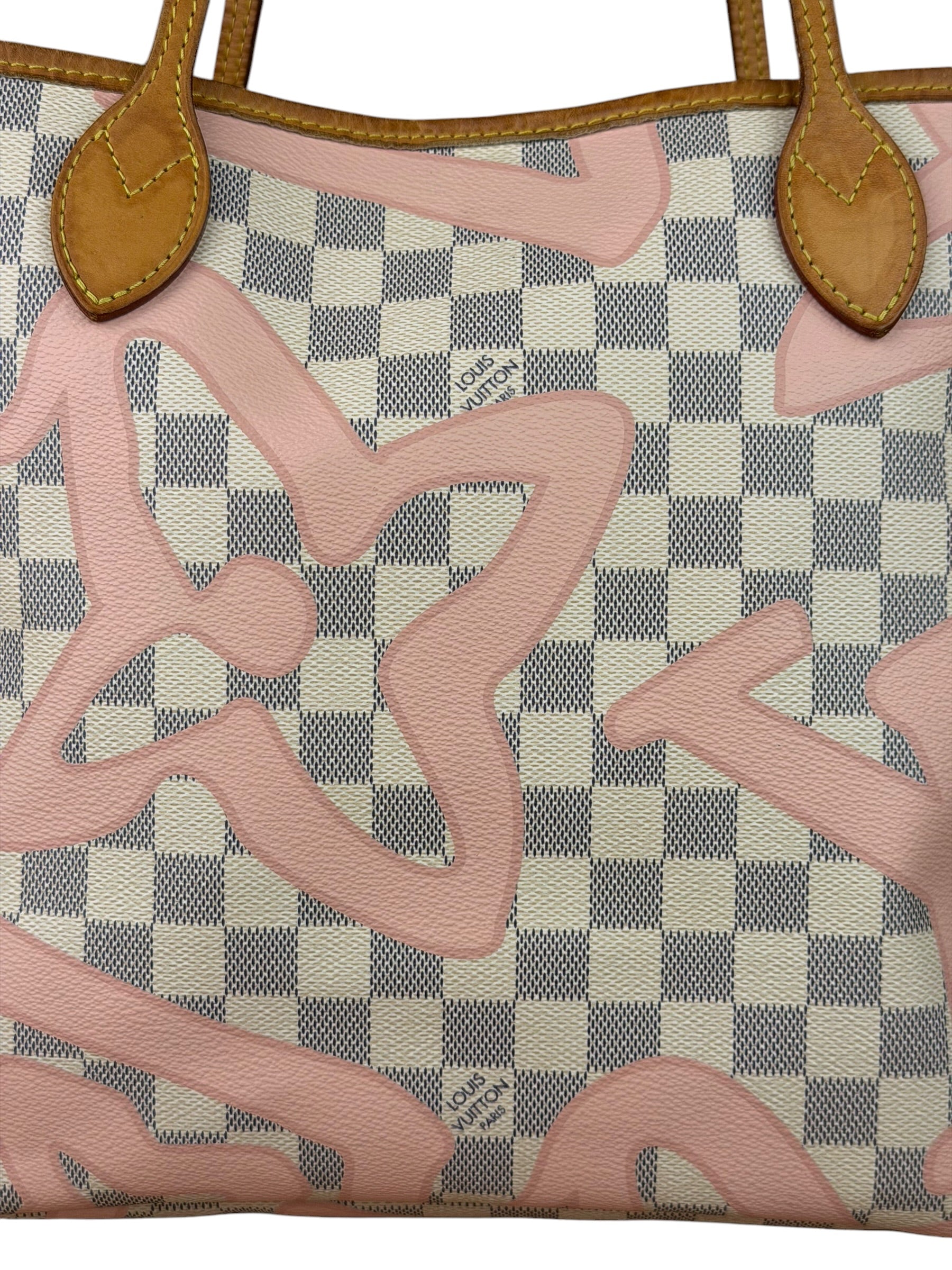 Louis Vuitton Limited Edition Pink Damier Azur Tahitienne Neverfull GM