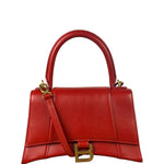Balenciaga Red Leather Hourglass Small Two-Way Bag