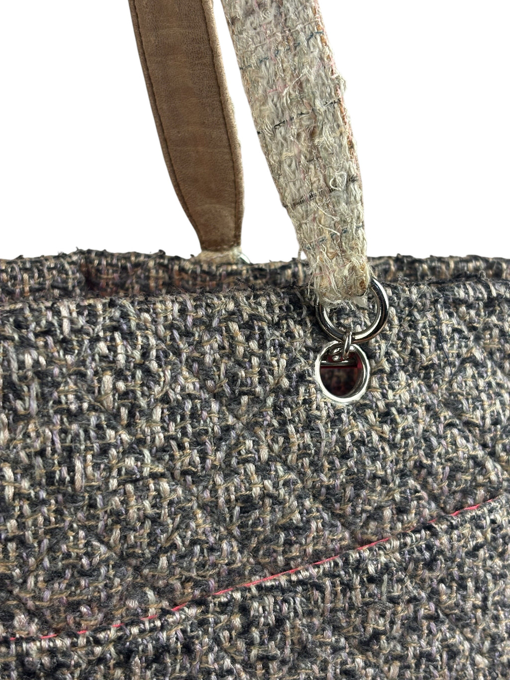 Chanel Grey Tweed Cambon Line Tote Bag 2004