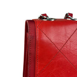 Chanel Red CC Quilted Crumpled Calfskin Flap Bag 2018