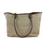 Prada Vintage Jacquard Logo Tote Brown