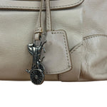 Celine Vintage Ivory Leather Boogie Handbag