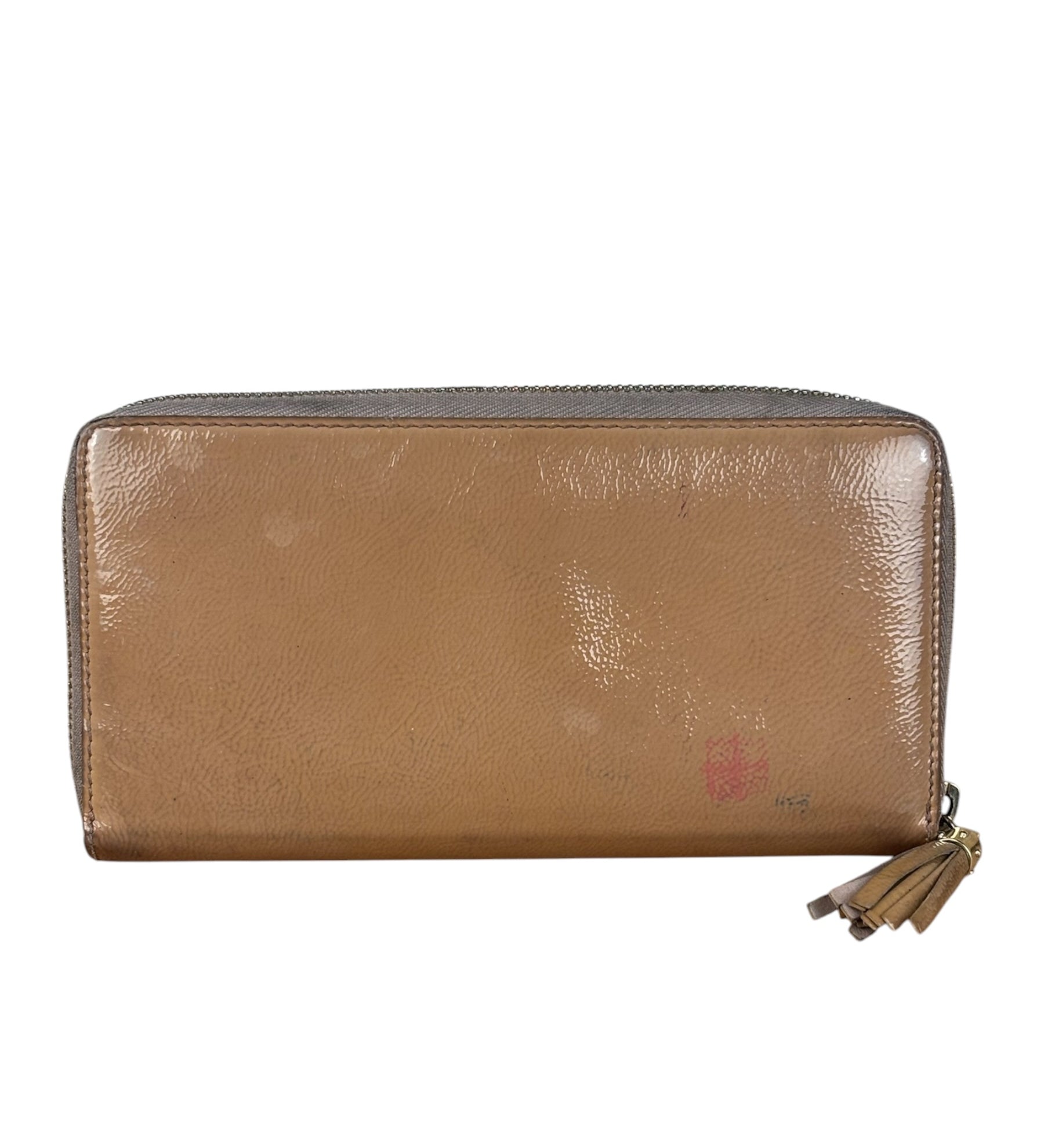 Gucci Interlocking GG Patent Zip Wallet