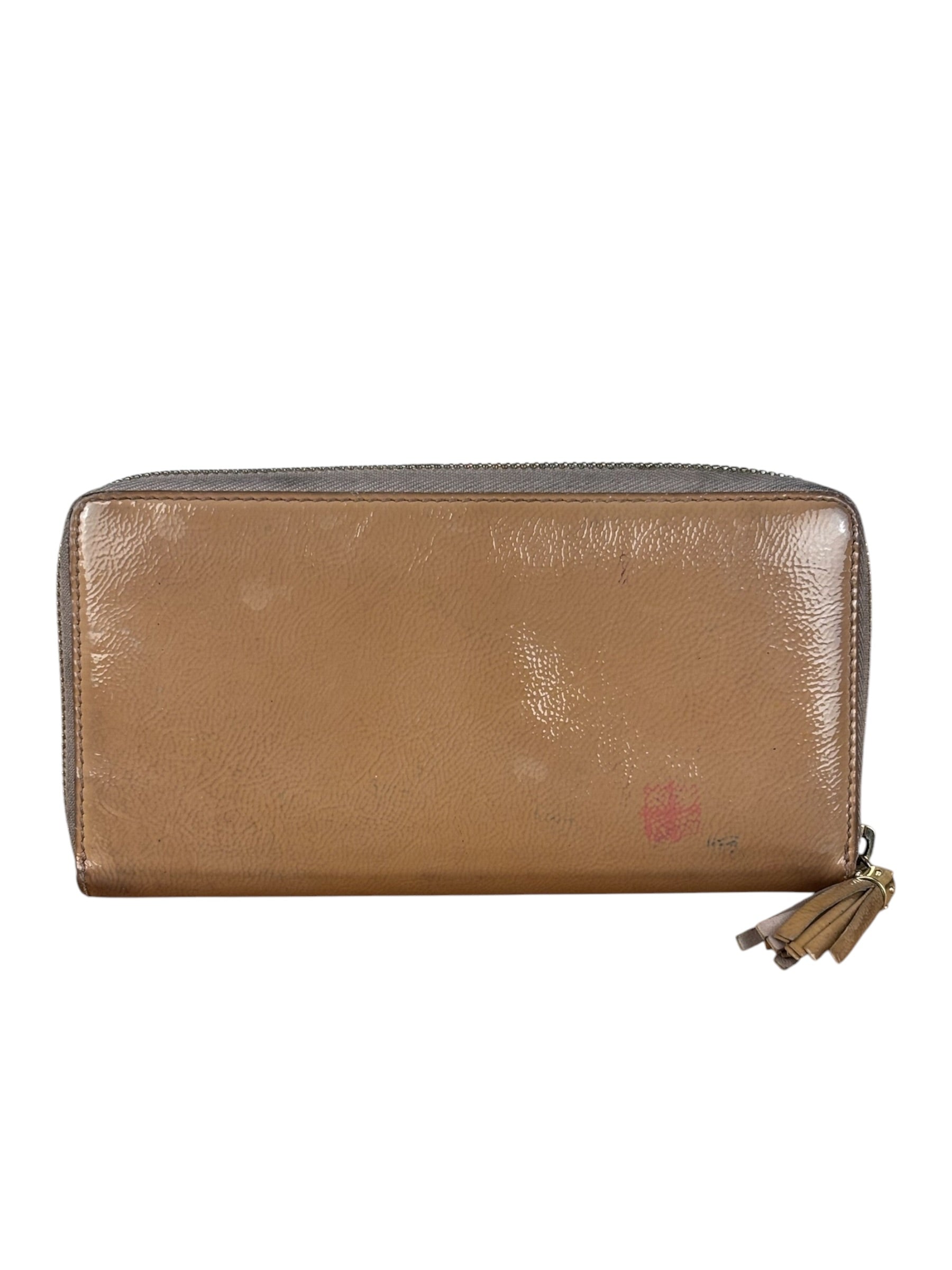 Gucci Interlocking GG Patent Zip Wallet