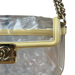 Chanel Yellow Clear PVC Classic Chain Flap Bag 2012