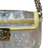 Chanel Yellow Clear PVC Classic Chain Flap Bag 2012