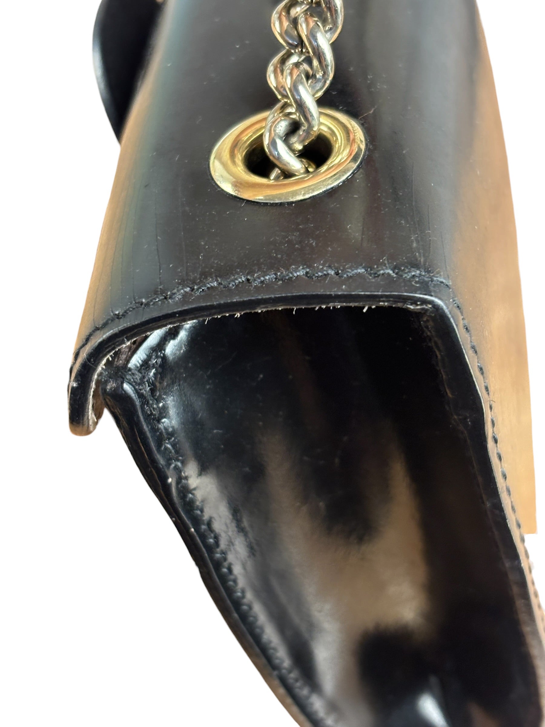 Gucci Black Leather Small Emily Chain Shoulder Bag