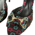 Gucci Vintage Horsebit Open Toe Pumps
