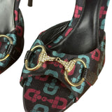Gucci Vintage Horsebit Open Toe Pumps