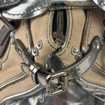 Chloe Beige/Silver Patent Leather Paddington Handbag