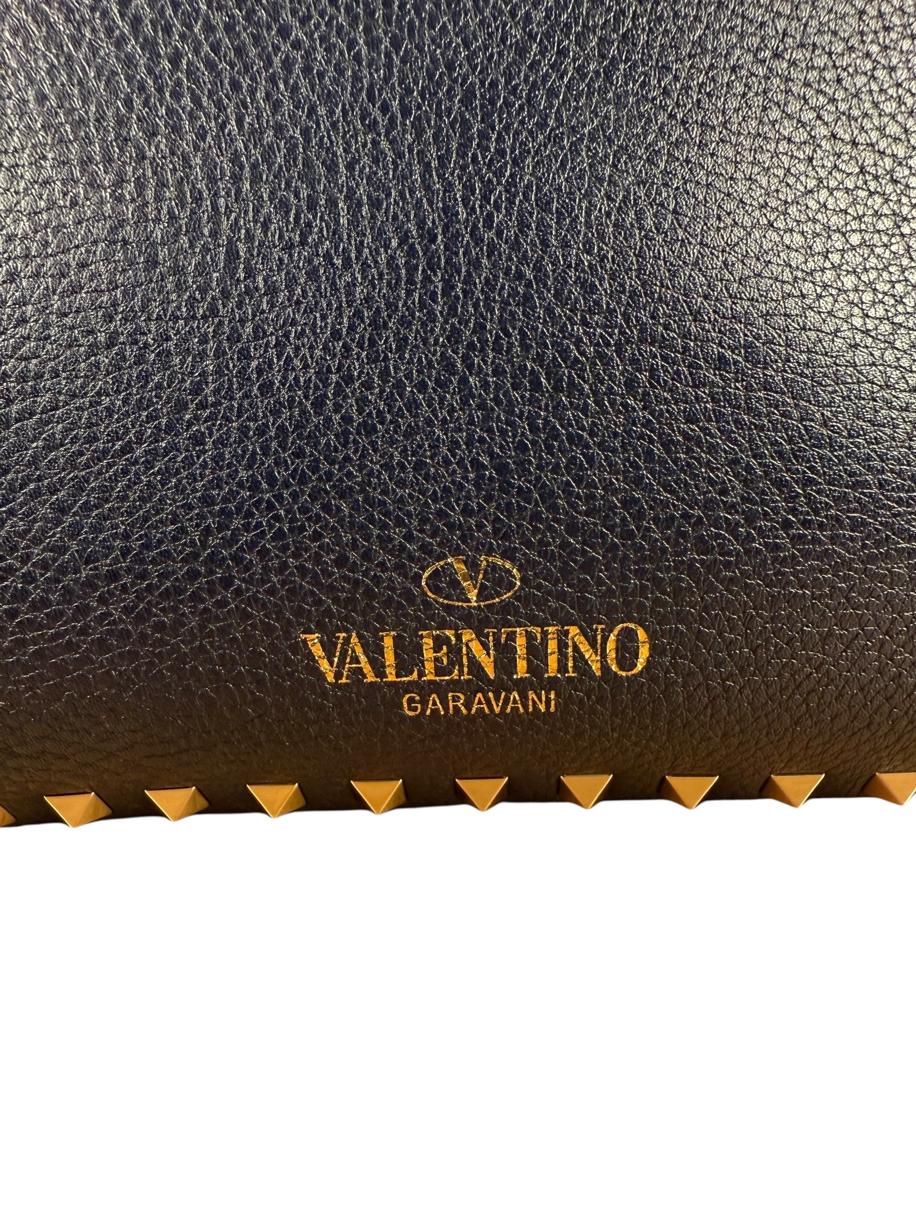 Valentino Navy RockStud Messenger Bag
