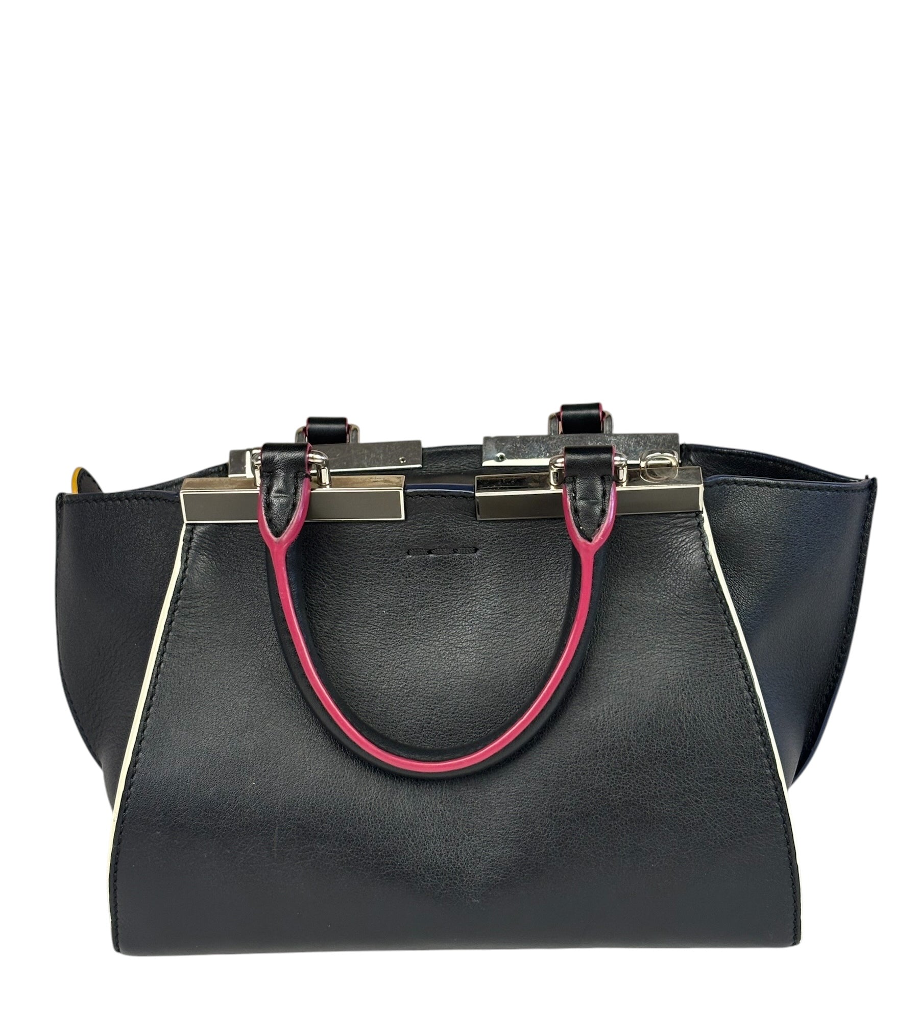 Fendi Black Leather 3 Jours Two-Way Bag