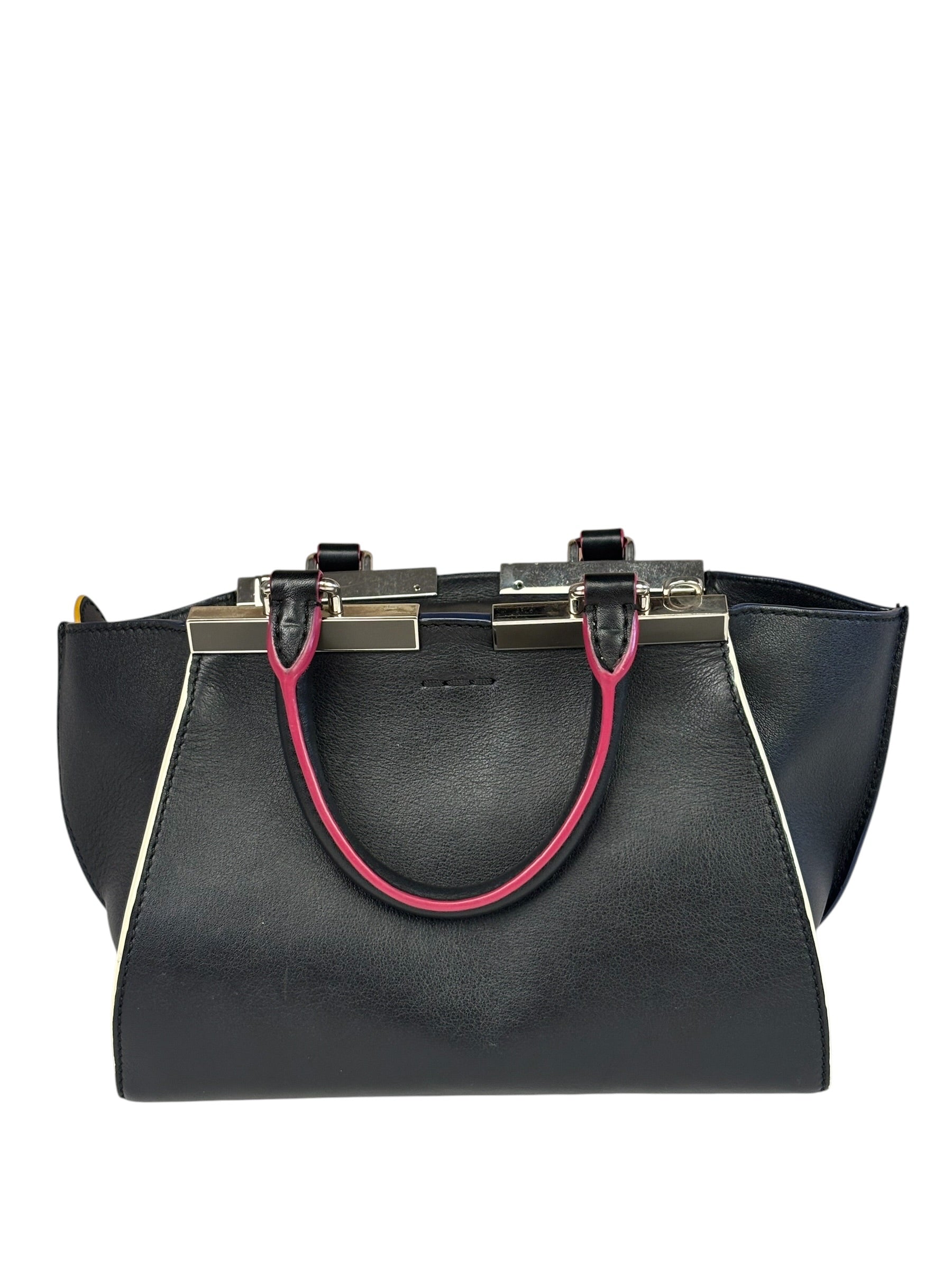 Fendi Black Leather 3 Jours Two-Way Bag