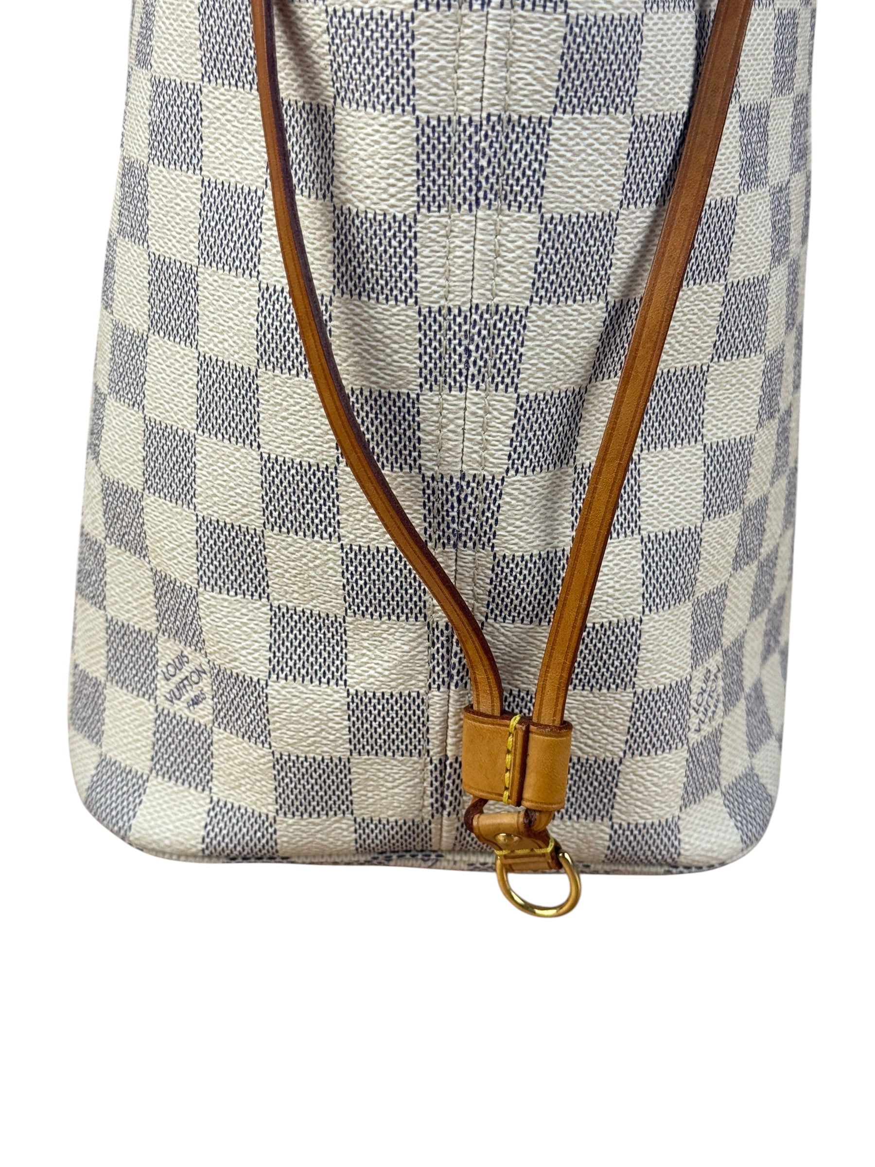 Louis Vuitton Damier Azur Neverfull MM w/ Pouch