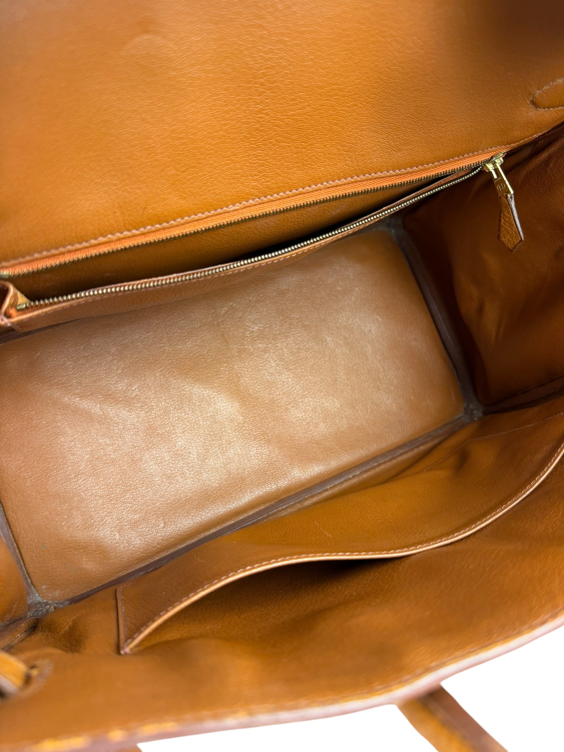 Hermes Birkin 35 Ostrich Leather Handbag Gold Hardware