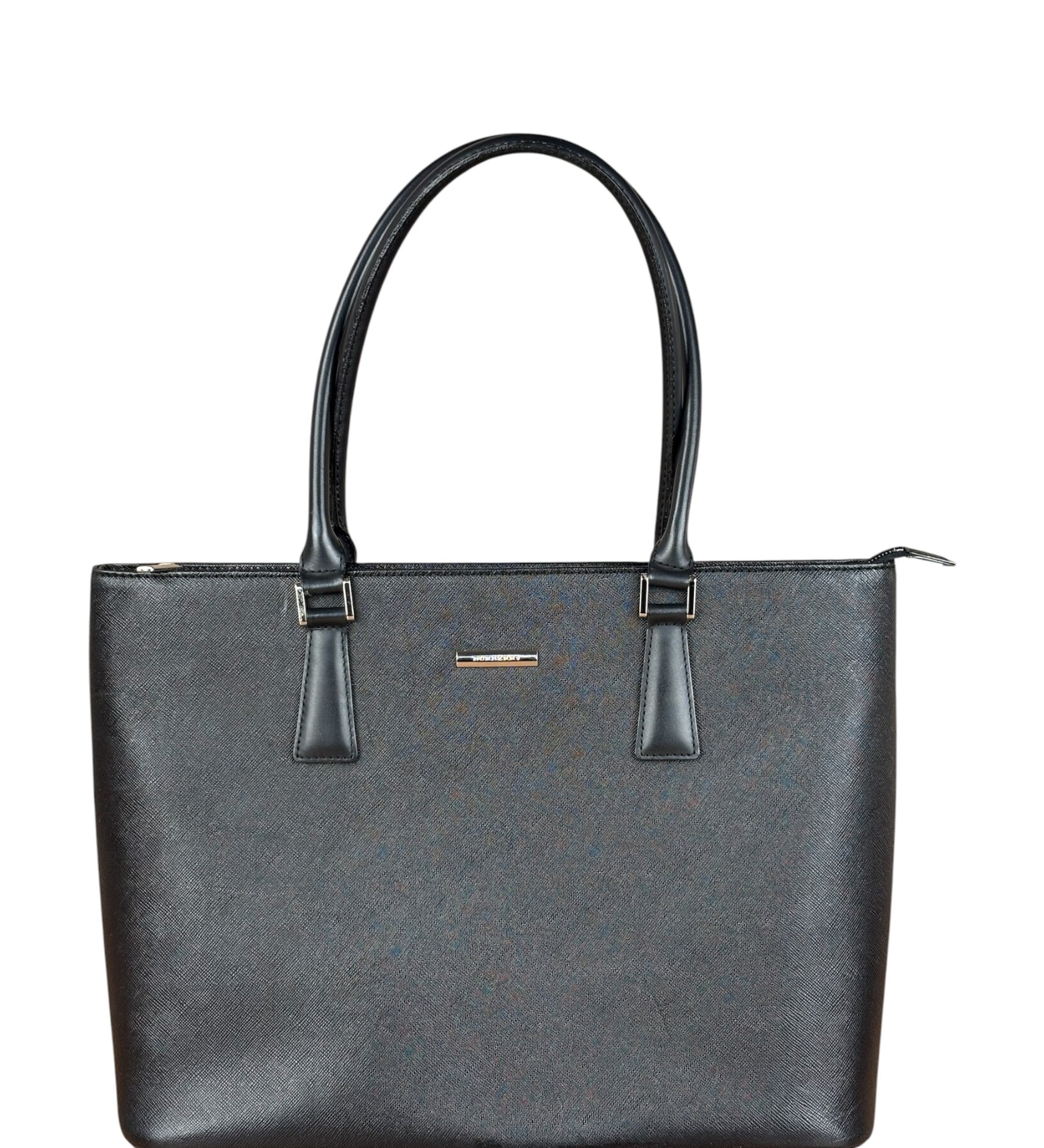 Burberry Black Saffiano Leather Tote Bag