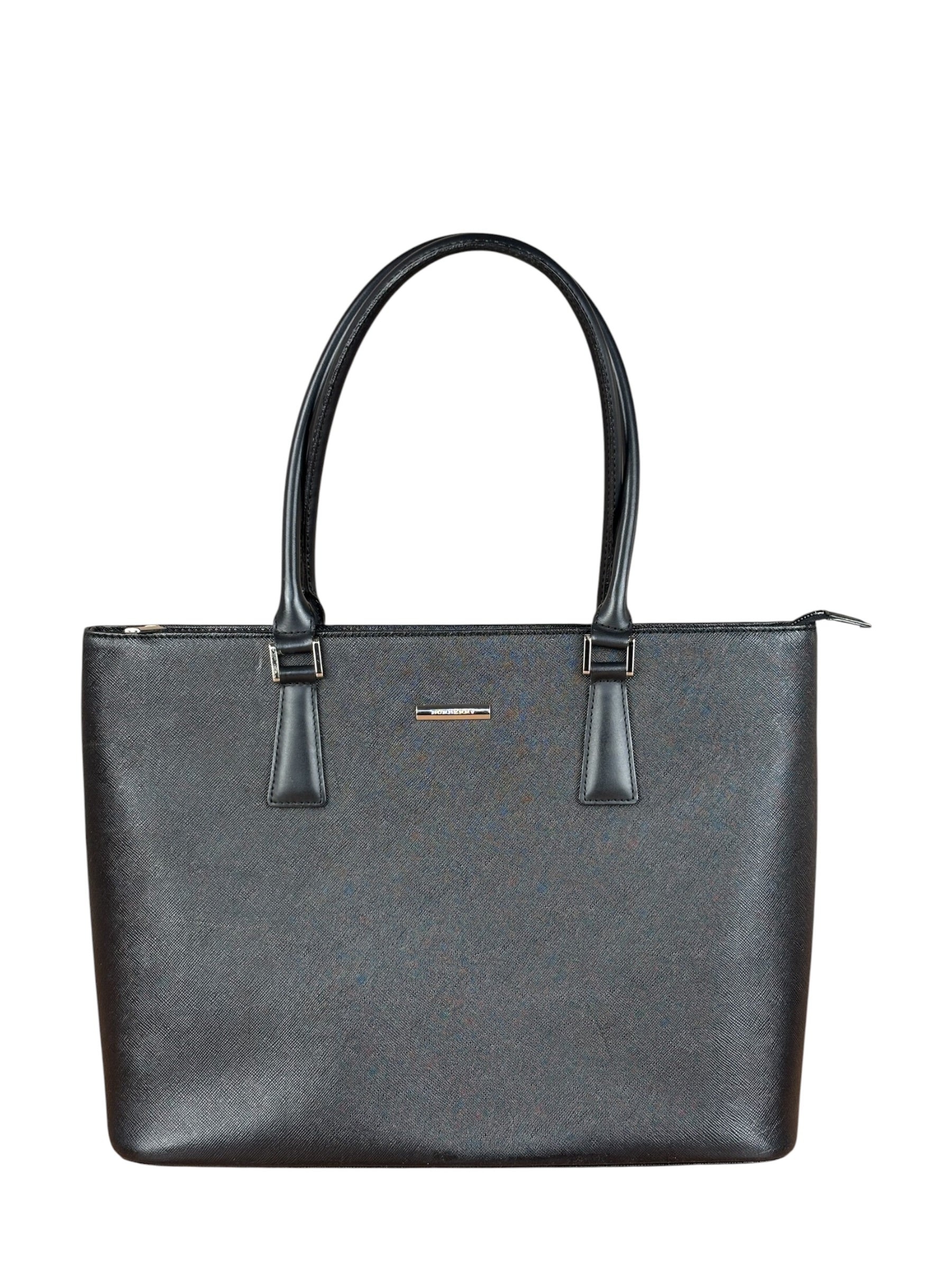 Burberry Black Saffiano Leather Tote Bag