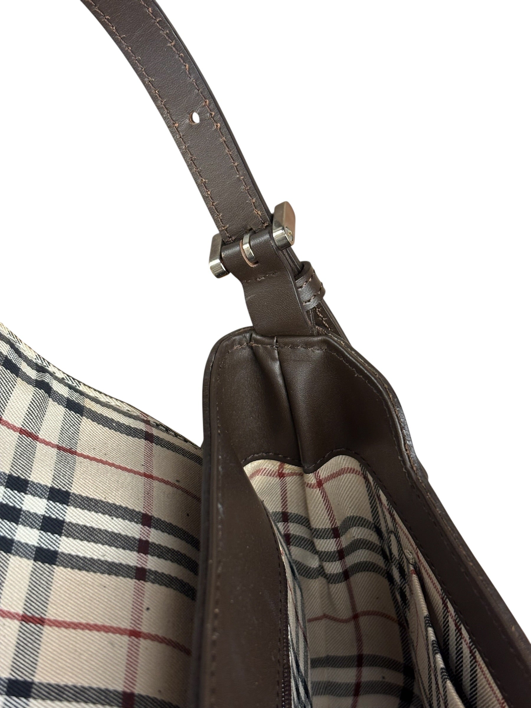 Burberry Brown Leather Shoulder Bag