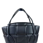 Bottega Veneta Black Nappa Leather Maxi Intrecciato Padded Large Arco Shoulder Bag