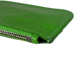 Balenciaga Neon Green Crocodile-Embossed Coin/Card Holder