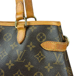 Louis Vuitton Leather Batignolles Horizontal Canvas Monogram Tote Bag