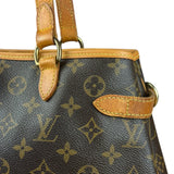 Louis Vuitton Leather Batignolles Horizontal Canvas Monogram Tote Bag