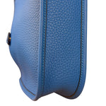 Hermes Bleu Hydra Leather Clemence Cordage Mini Evelyne TMP16