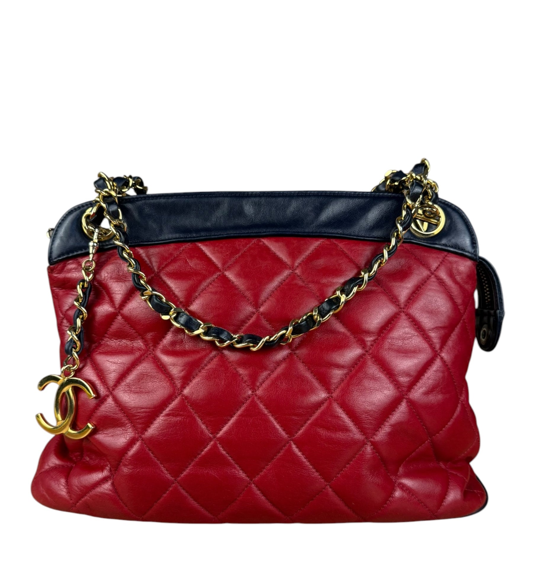 Chanel Vintage Two-Tone Mademoiselle Shoulder Bag 1990