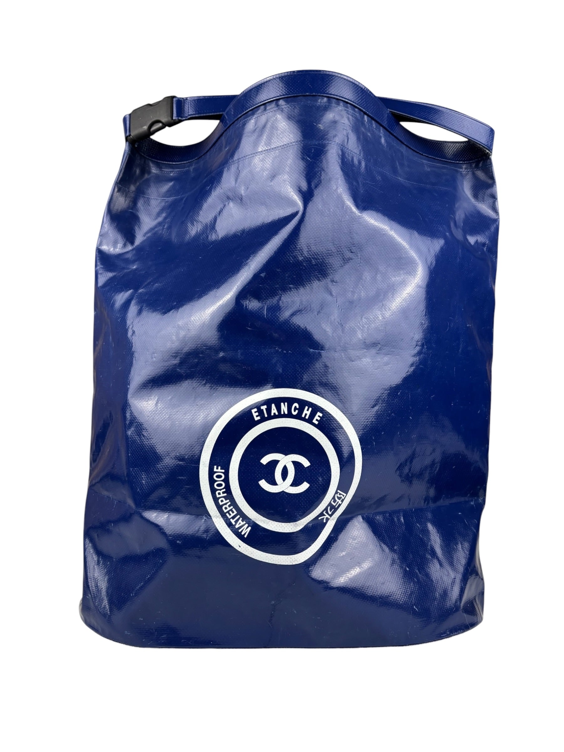 Chanel Blue Vinyl PVC Shoulder Bag