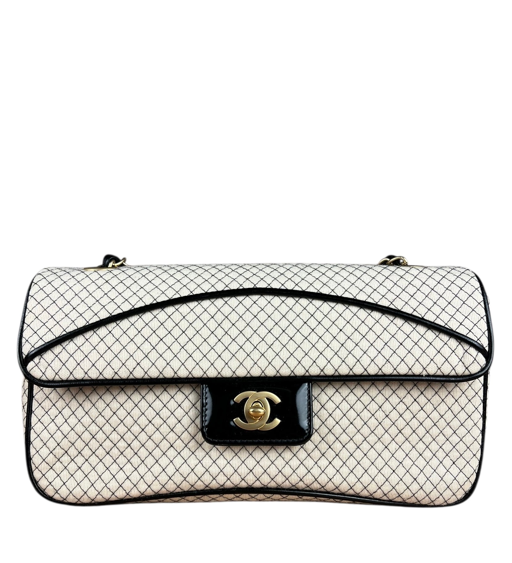 Chanel East West Beige Jersey Flap Bag 2002