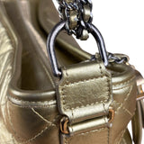 Chanel Gold Leather Gabrielle Hobo 2016