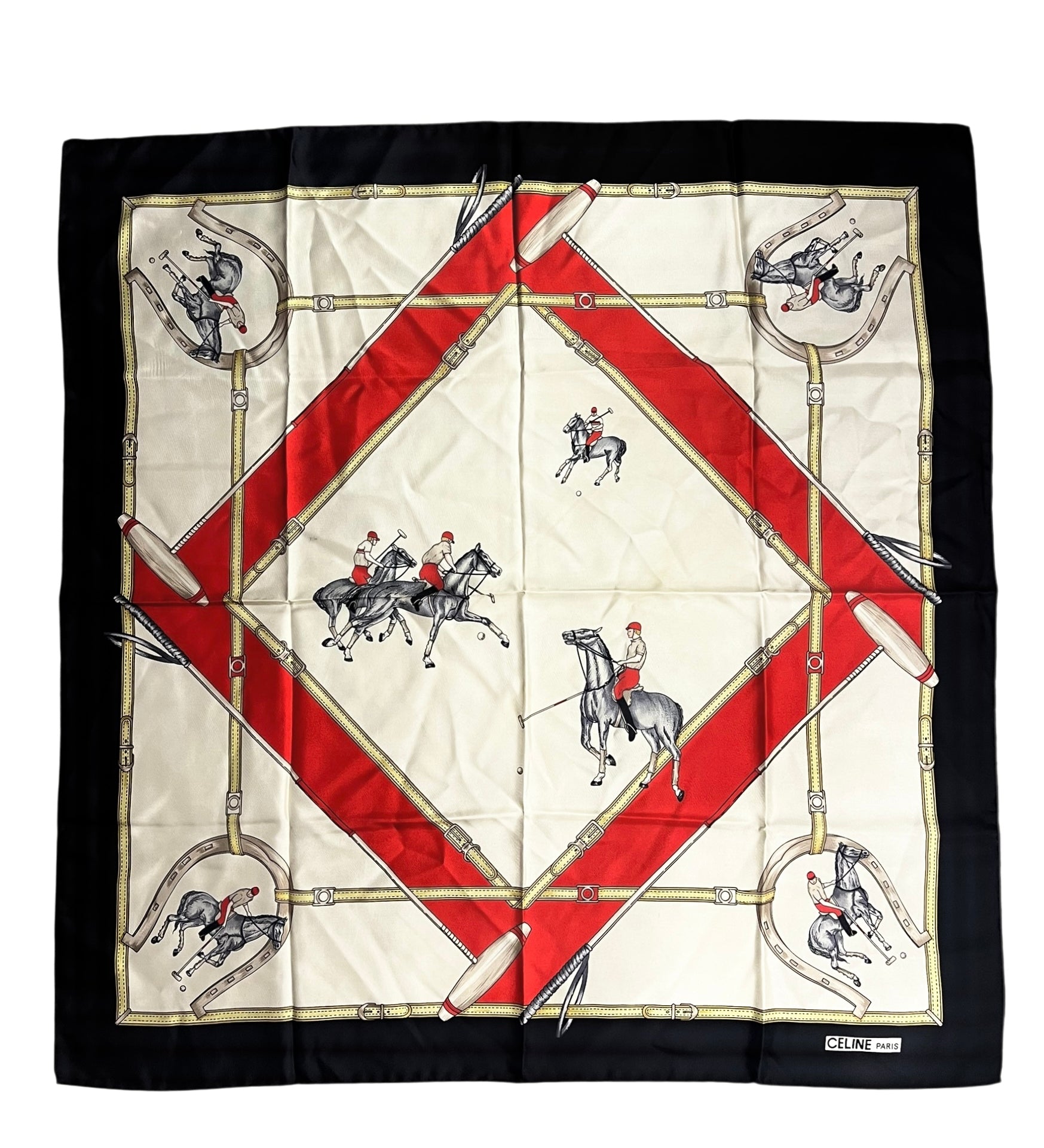 Gucci Vintage Polo Silk Scarf