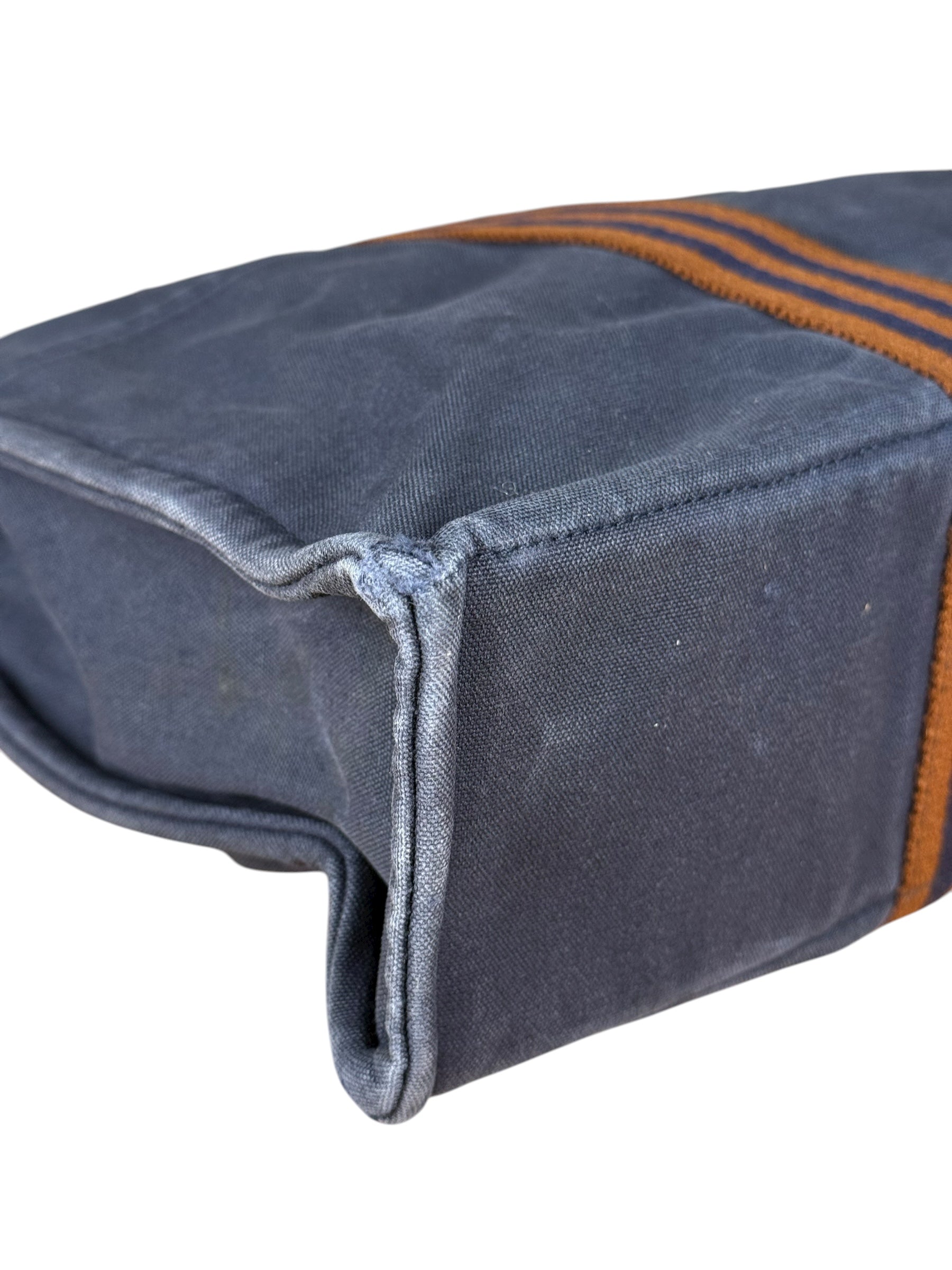 Hermes Vintage Large Navy Canvas Tote