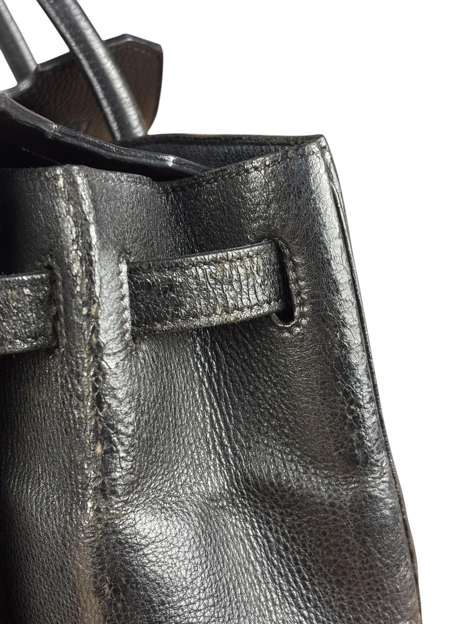 Hermes Black Togo Leather Birkin 40 Handbag Gold 1998