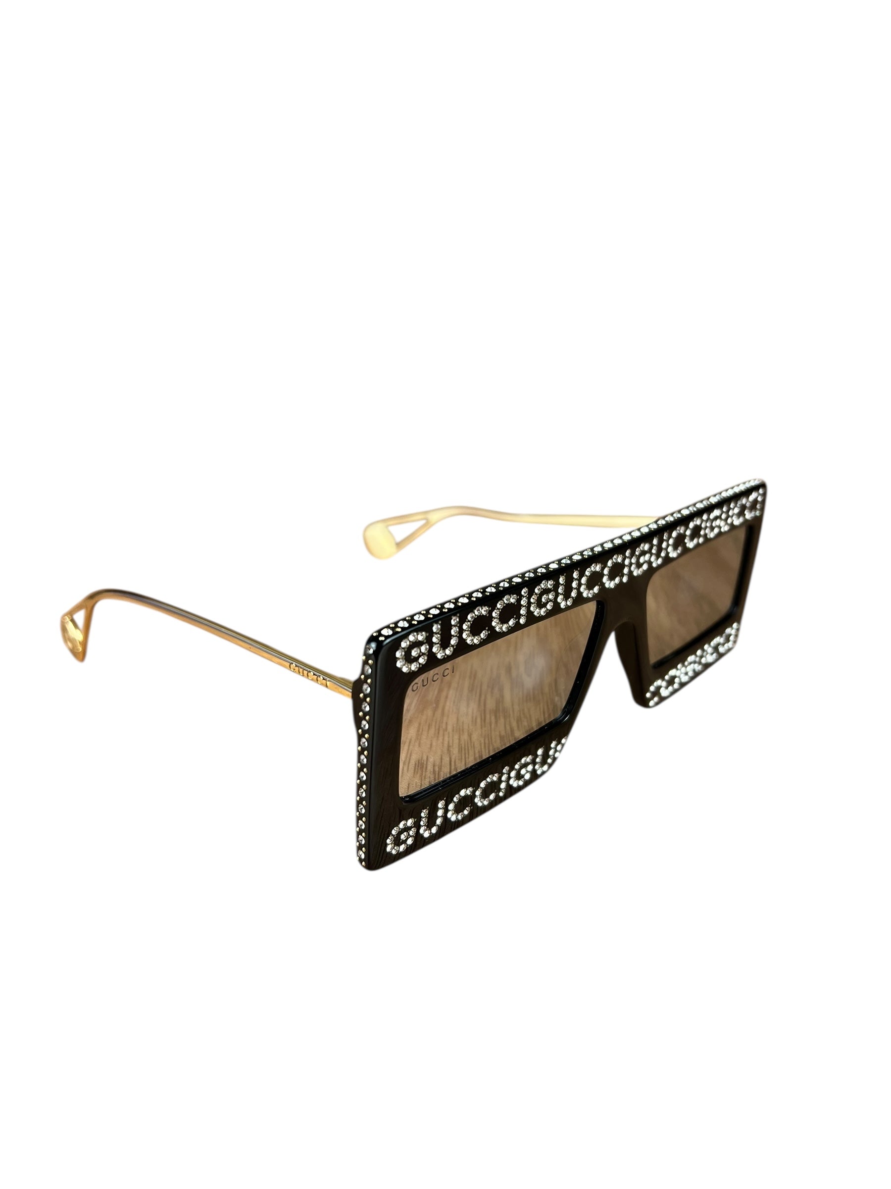 Gucci Rhinestone Square Sunglasses