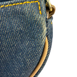 Christian Dior Denim Beige Leather Mini Saddle Pochette