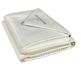 Balenciaga White Leather Papier Compact Wallet