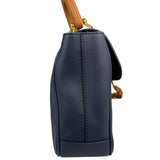 Burberry Navy Blue/Brown Dk88 Medium Two-Way Bag