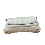 Gucci White Leather Horsebit Shoulder Bag