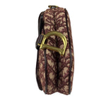 Christian Dior Burgundy Trotter Mini Saddle Bag