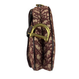Christian Dior Burgundy Trotter Mini Saddle Bag