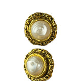 Chanel Vintage Faux Pearl Clip-On Earrings