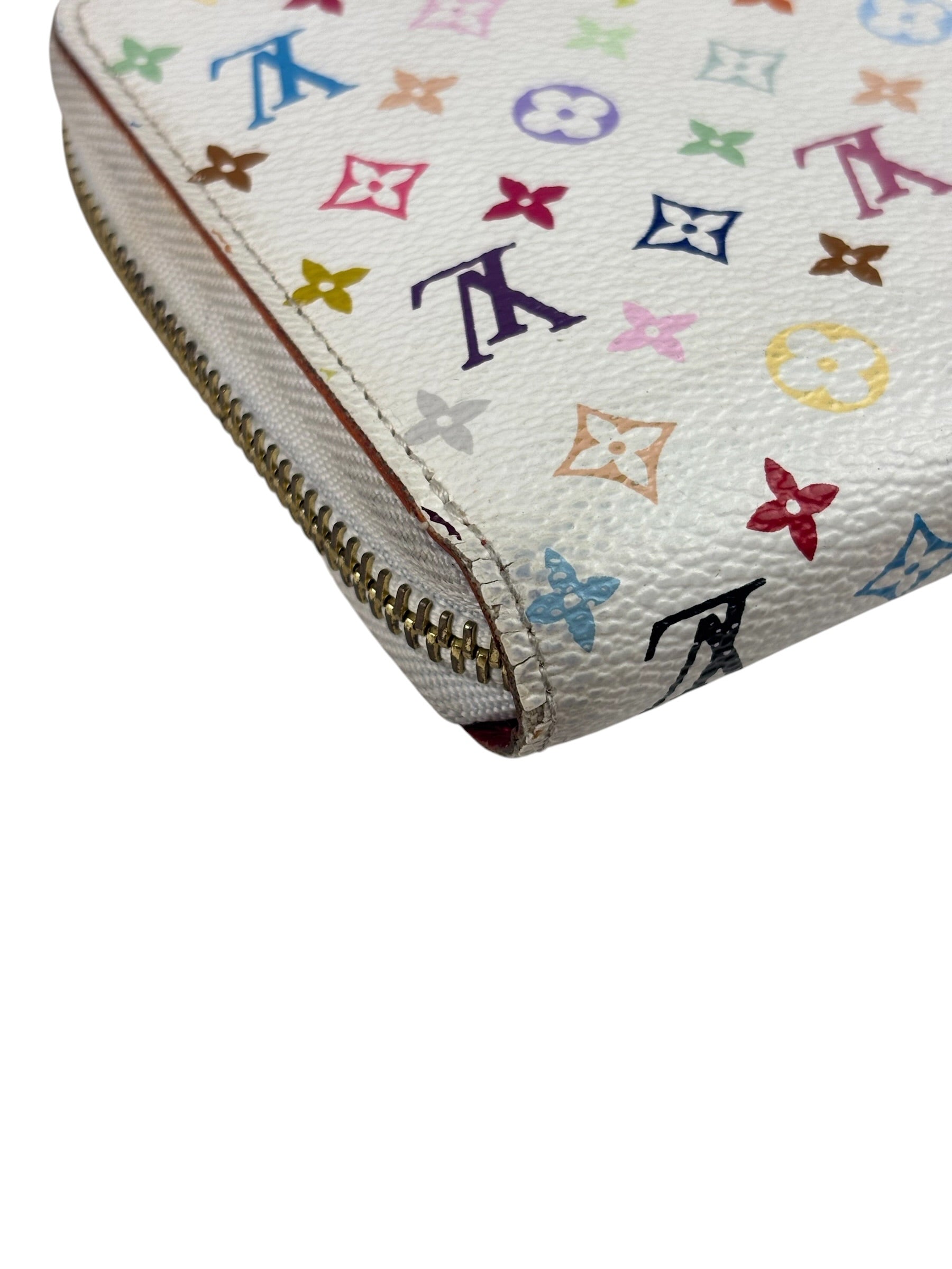 Louis Vuitton x Takashi Murakami Multicolor Monogram Zip-Around Wallet