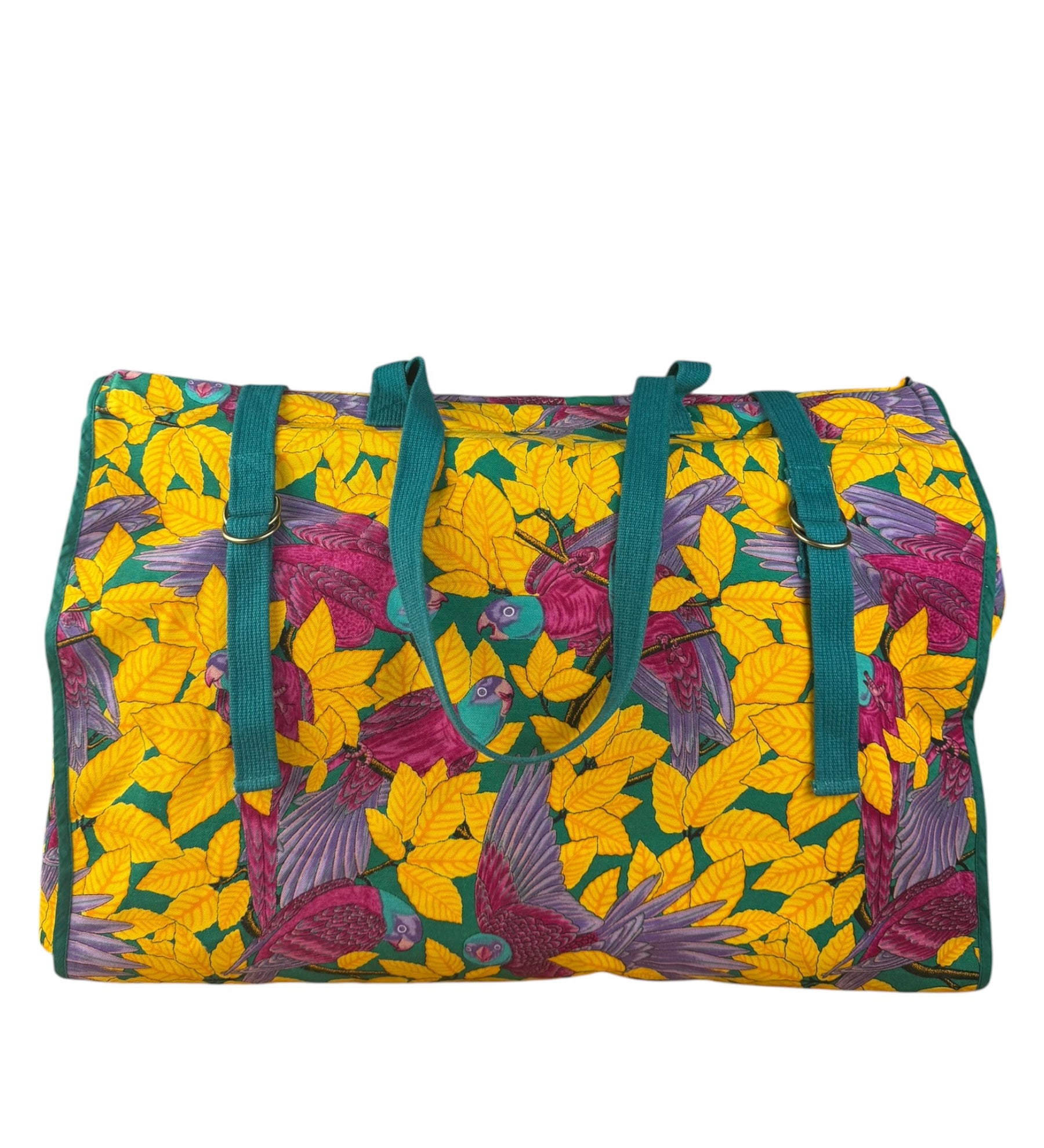 Hermes Les Perroquets Canvas Tote Bag